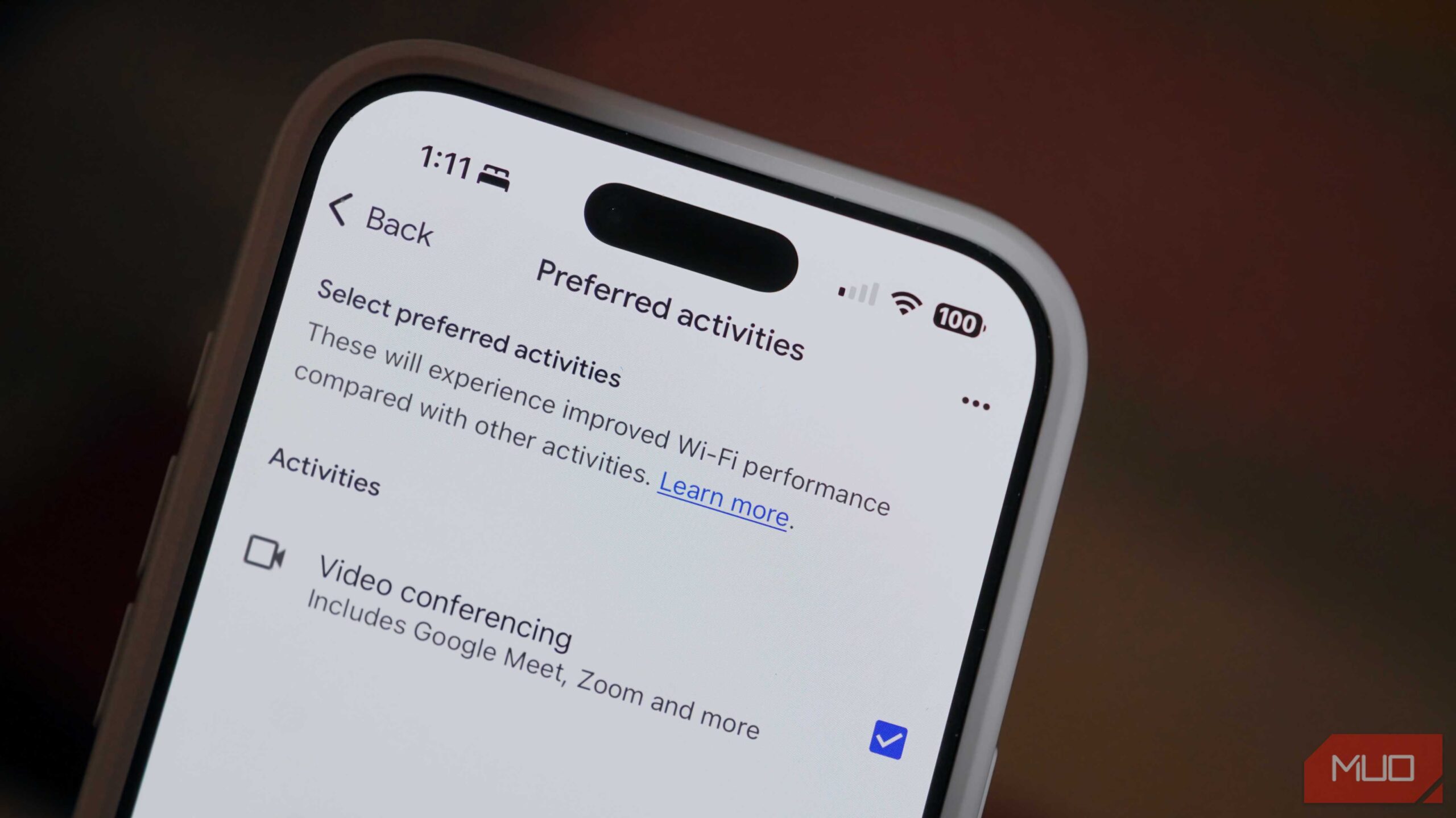 فعالیت‌های ترجیحی در برنامه Google Home.