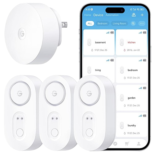 آشکارساز نشتی آب هوشمند GoveeLife با سه حسگر
