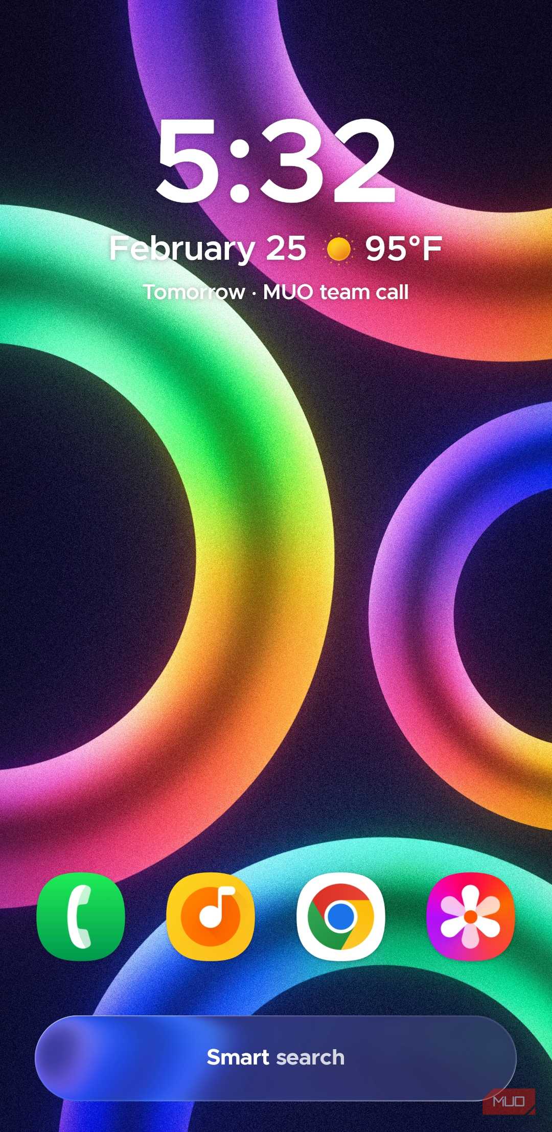 Home screen in Smart Launcher