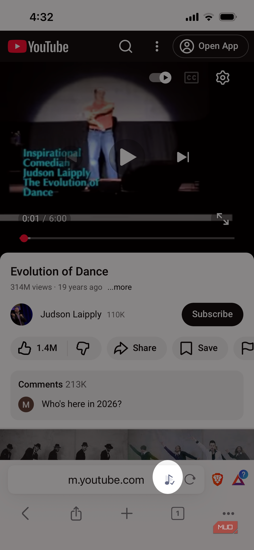 مراحل فهرست پخش مرورگر Brave