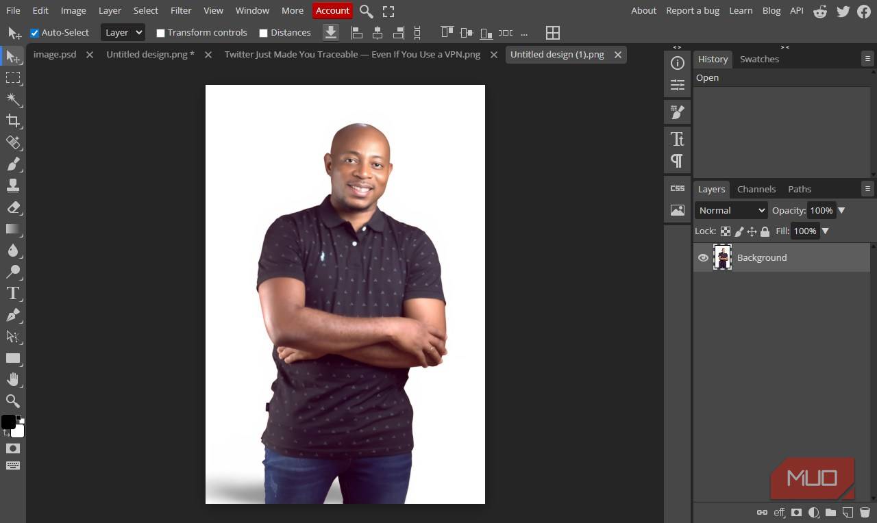 ویرایش عکس سبک با Photopea