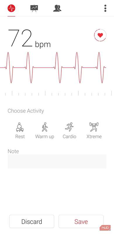 اندازه‌گیری ضربان قلب در برنامه کارتیوگرام بر روی اندروید
