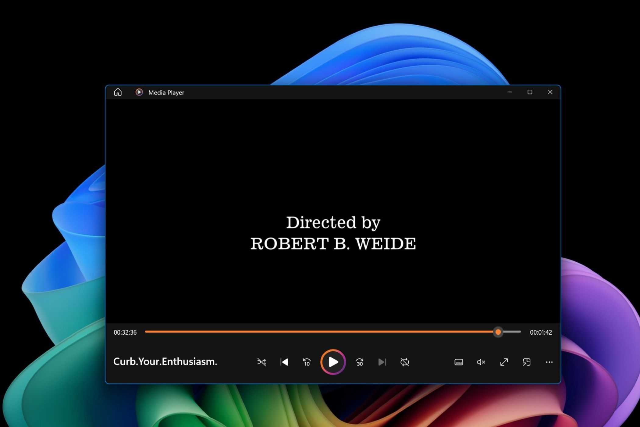 ویدئو در حال پخش در برنامه Media Player در ویندوز ۱۱