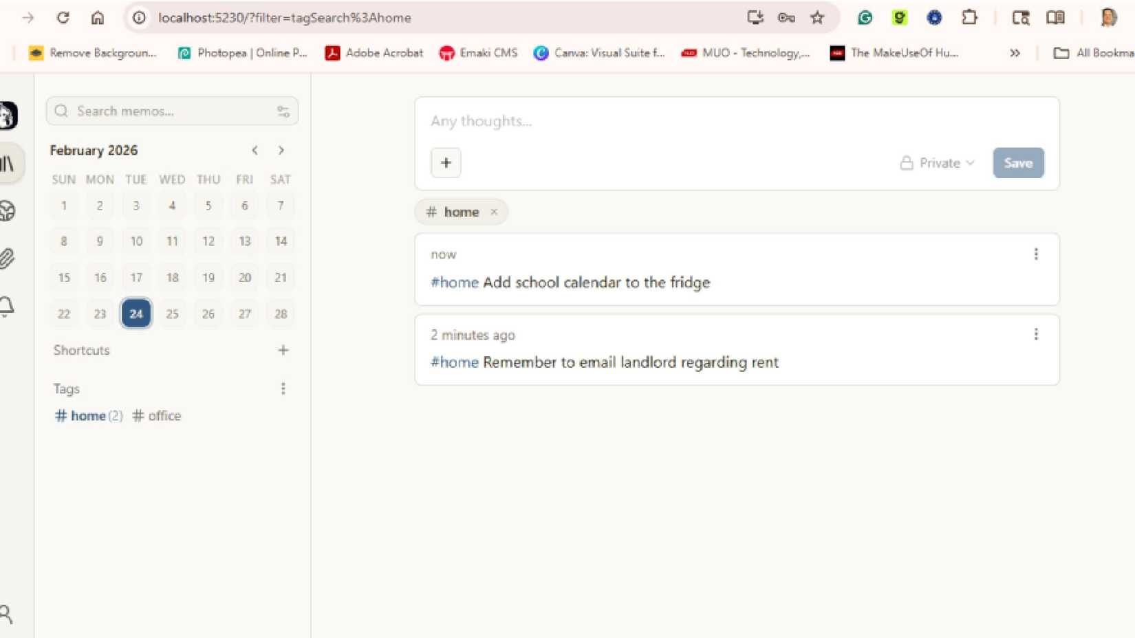 ویژگی برچسبها در Memos
