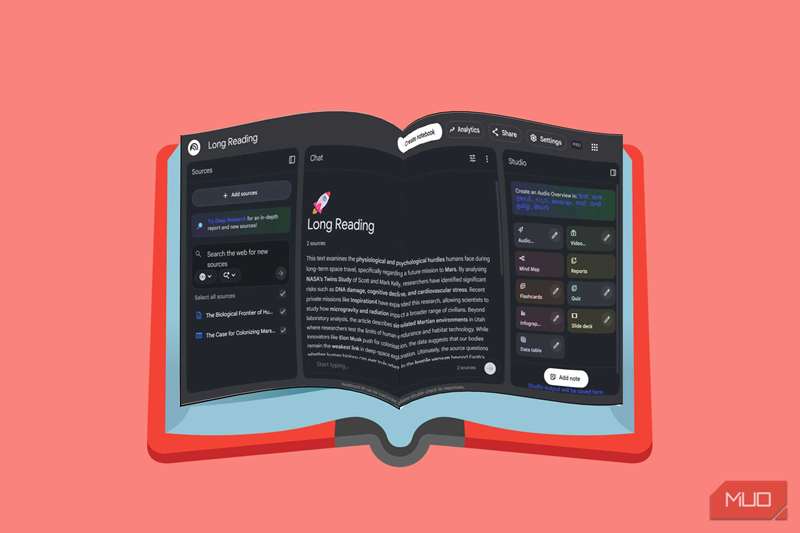 خواندن بلندمدت با NotebookLM.