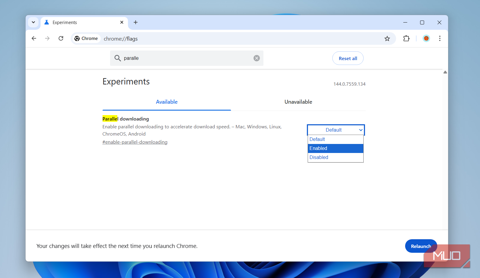 پرچم دانلود موازی در Chrome
