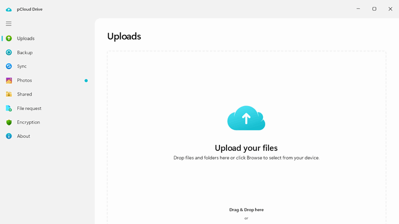 آپلود عکس pCloud