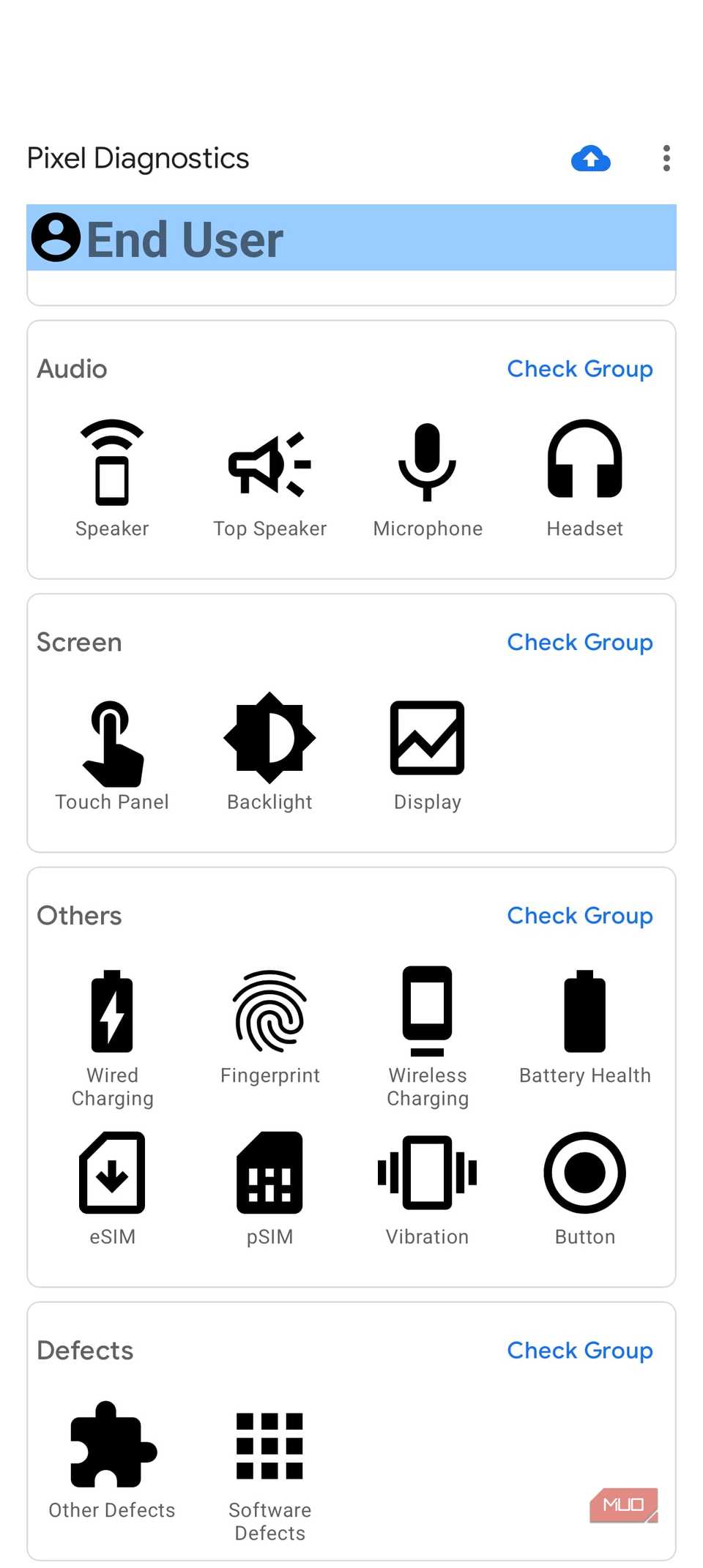 منوی مخفی تشخیص پیکسل باز شد