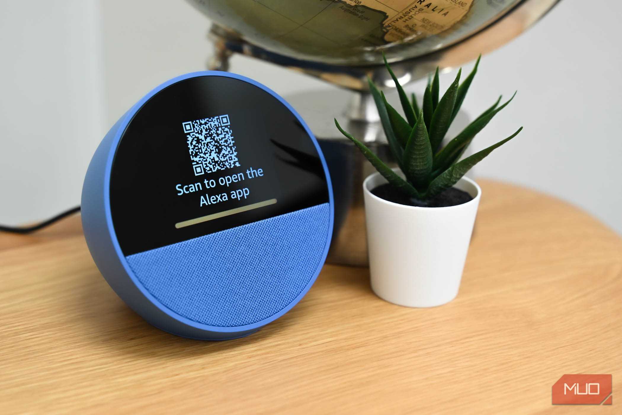 کد QR برای وصل کردن Amazon Echo Spot به برنامه Amazon Alexa