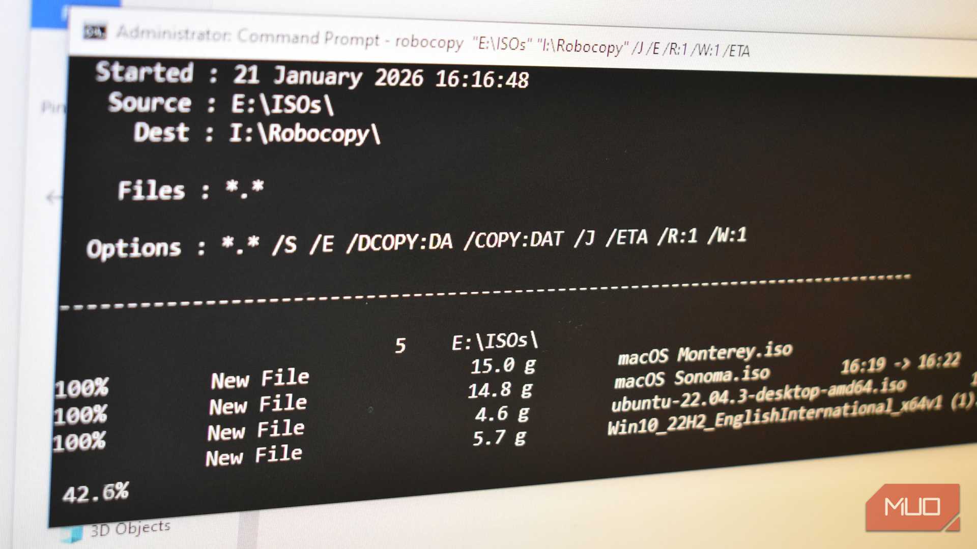 دستورات robocopy در خط فرمان برای انتقال فایل‌ها