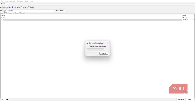 در حال اسکن درایو من
