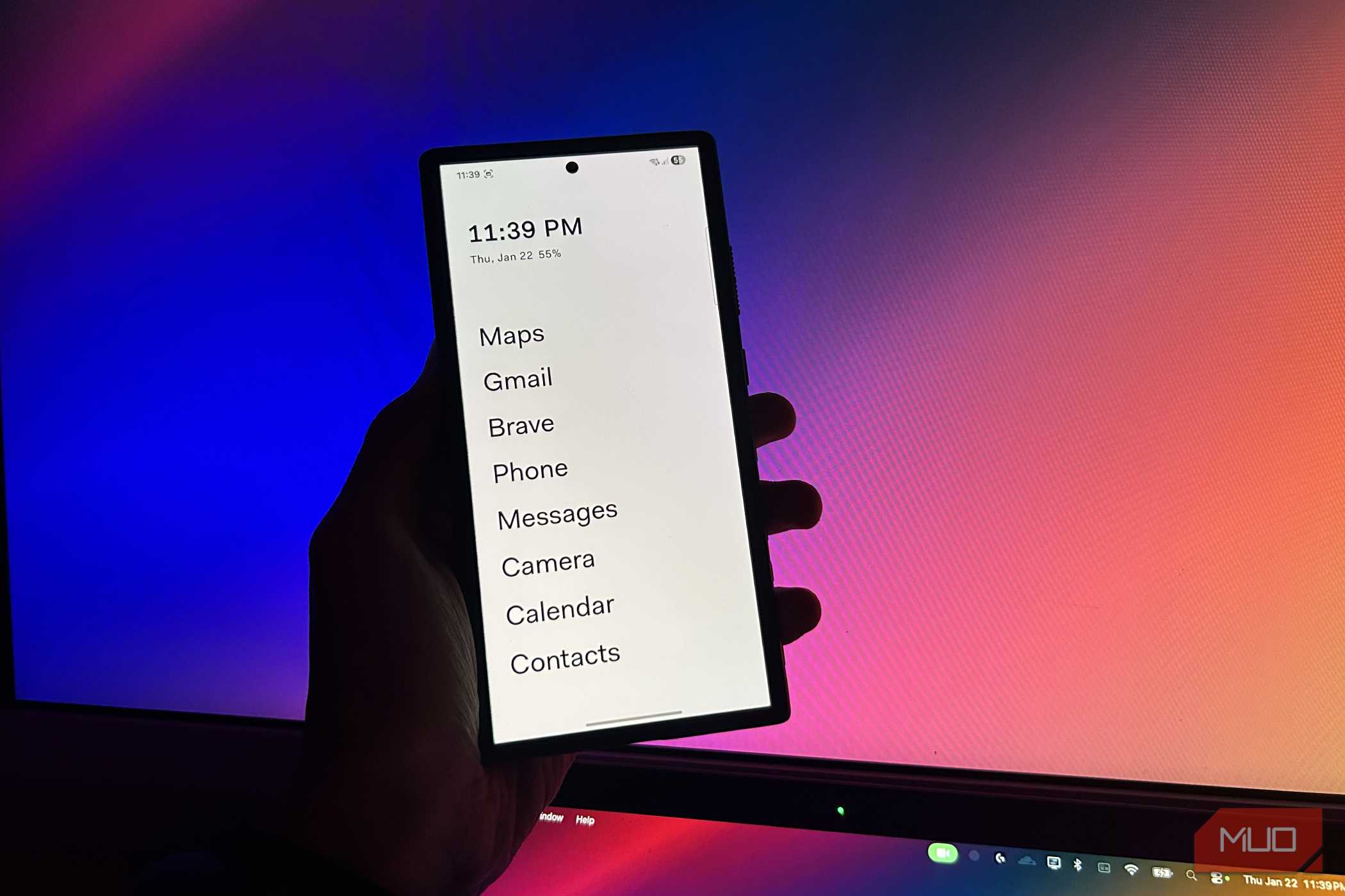 گوشی سامسونگ در حال اجرا با Before Launcher