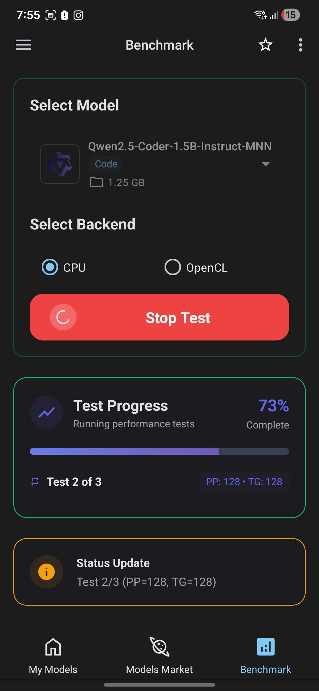 حالت بنچمارک MNN Chat