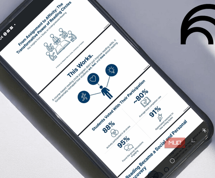 اسلایدهای تولید شده با NotebookLM بر روی تلفن همراه در کنار لوگوی Google NotebookLM