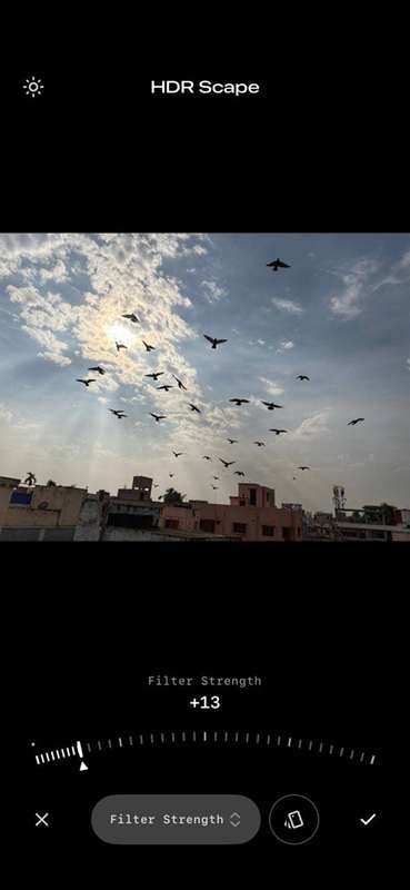 تغییر شدت سبک HDR Scape در اسنپ‌سید