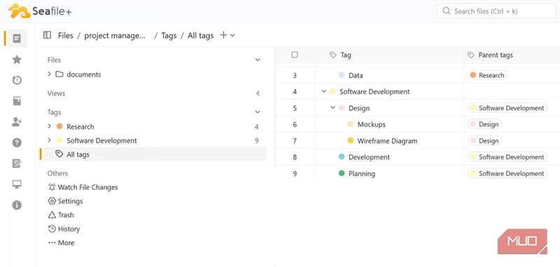 برچسب‌گذاری برای جستجوی سریع در Seafile
