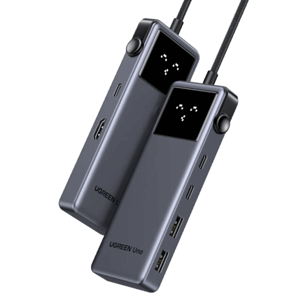 هاب USB‑C Uno یوجرن در مقابل پس‌زمینهٔ گرادیان