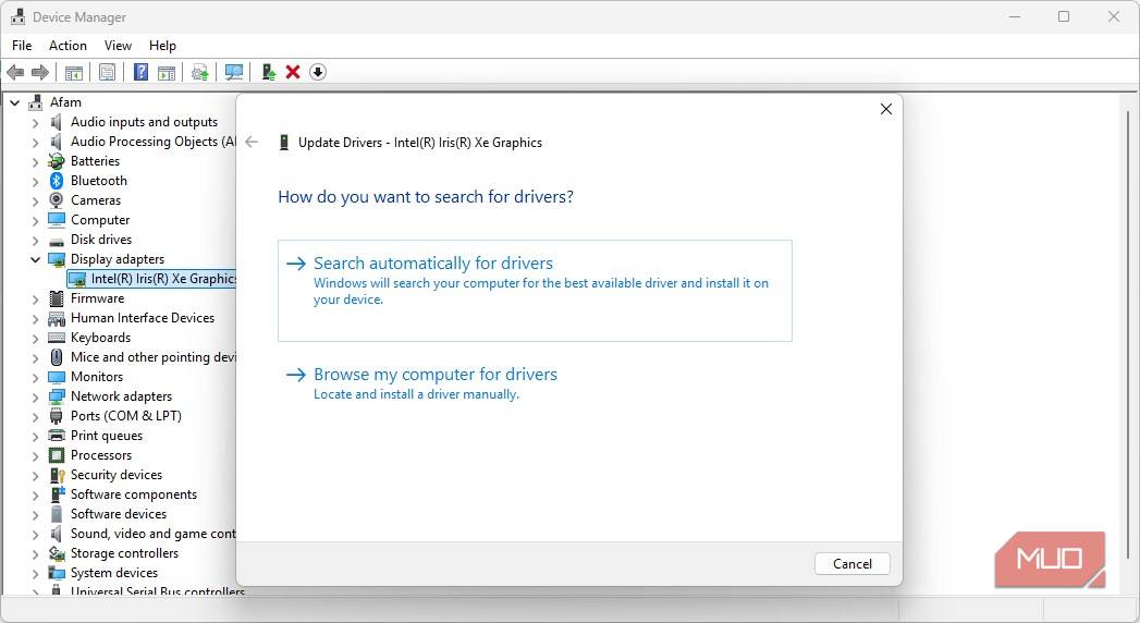 به‌روزرسانی درایورهای نمایش