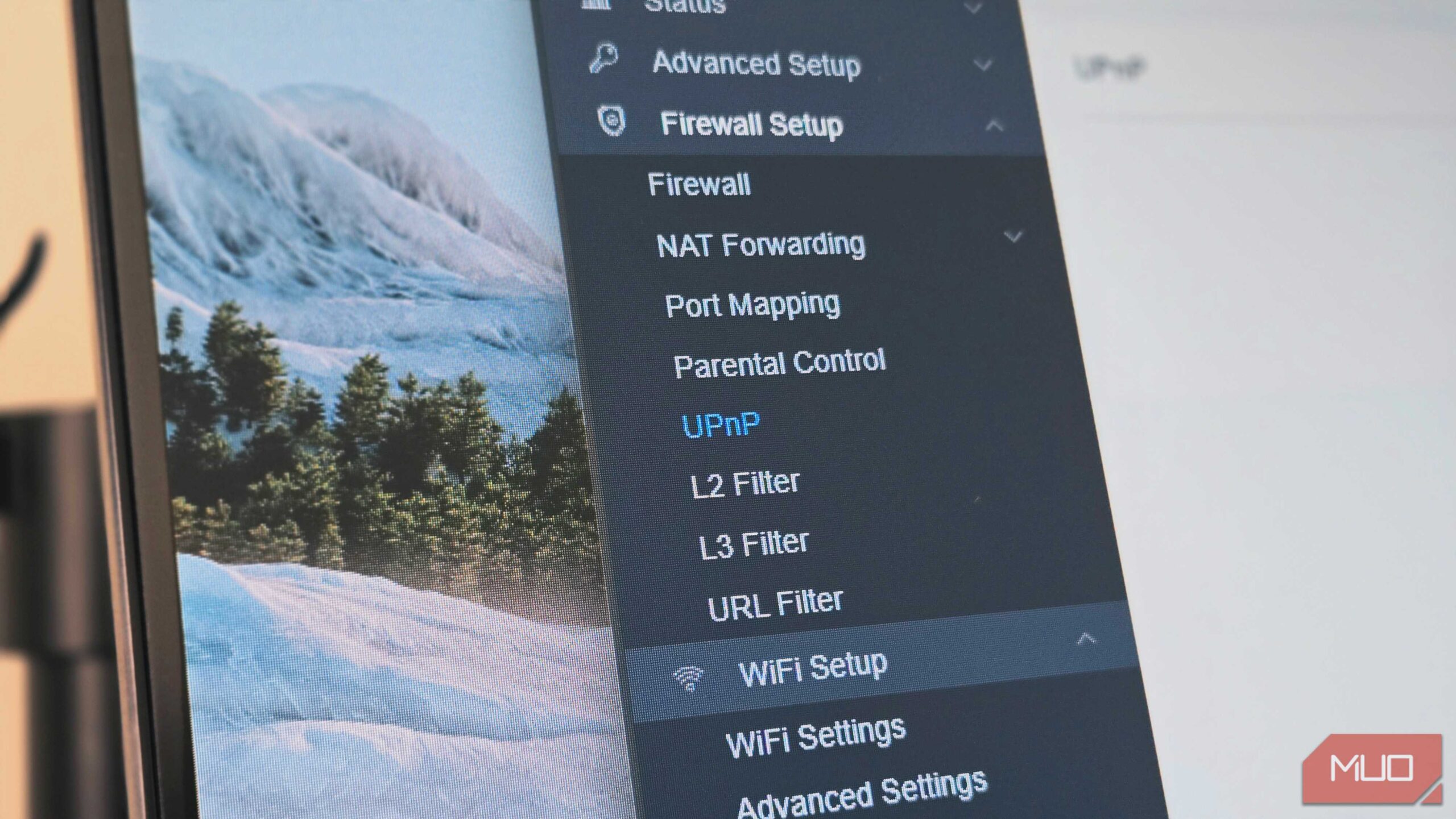 زبانه UPnP باز در پنل مدیریت روتر Airtel