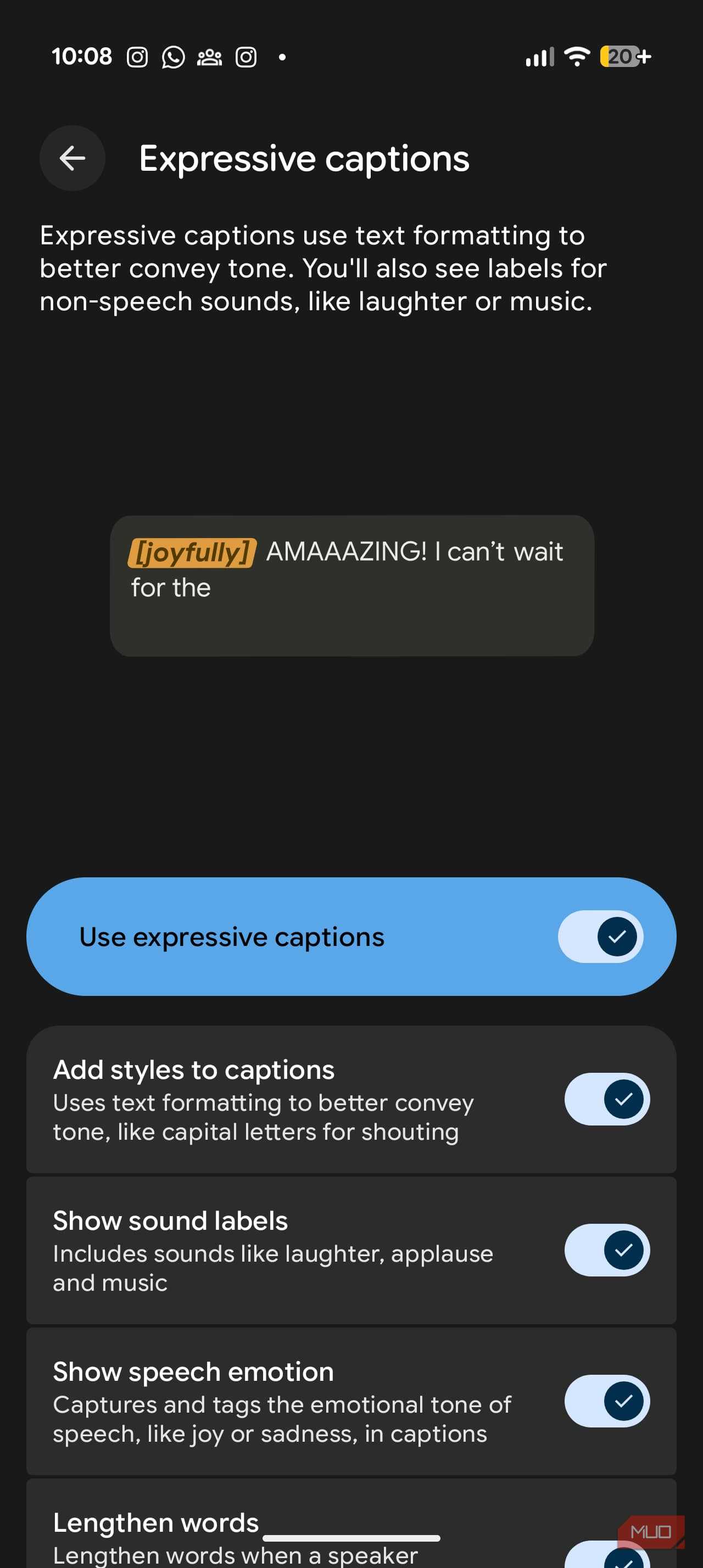 روشن شدن زیرنویس‌های بیانی در گوگل پیکسل 10 پرو