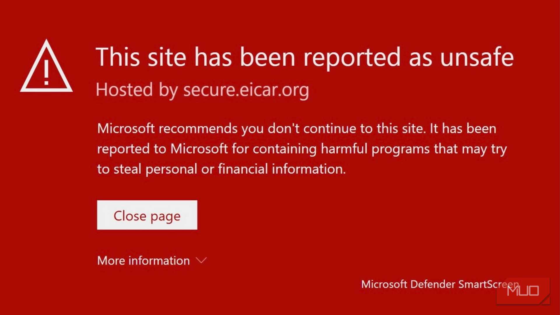 هشدار تهدید ویروس از Microsoft Defender
