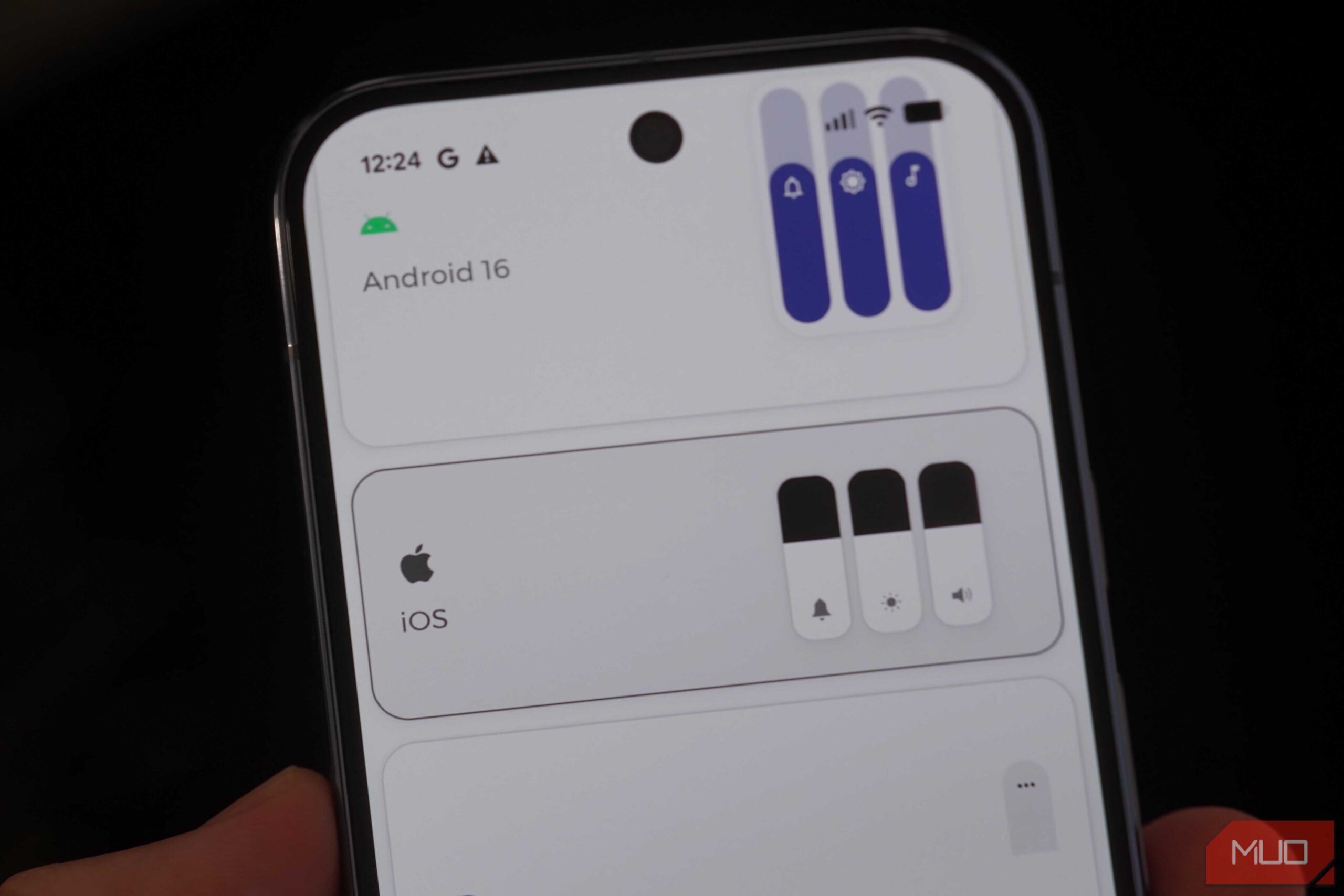 iOS به عنوان گزینهٔ سبک حجم در برنامه Volume Styles فهرست شده است.