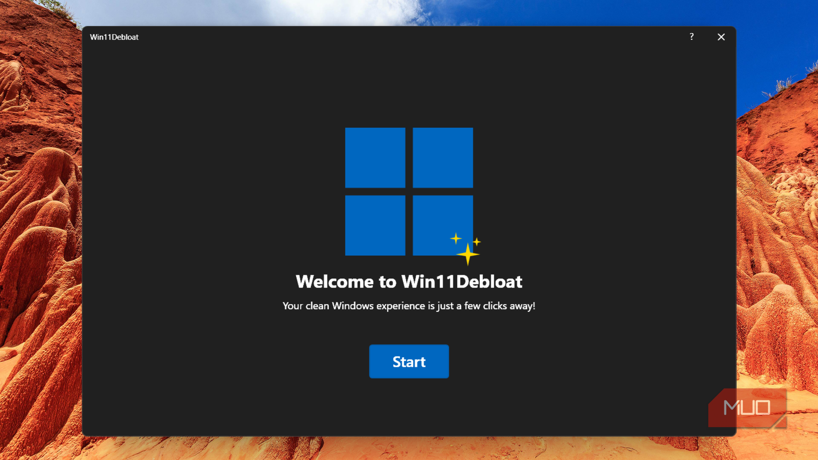 Win11Debloat در ویندوز ۱۱.