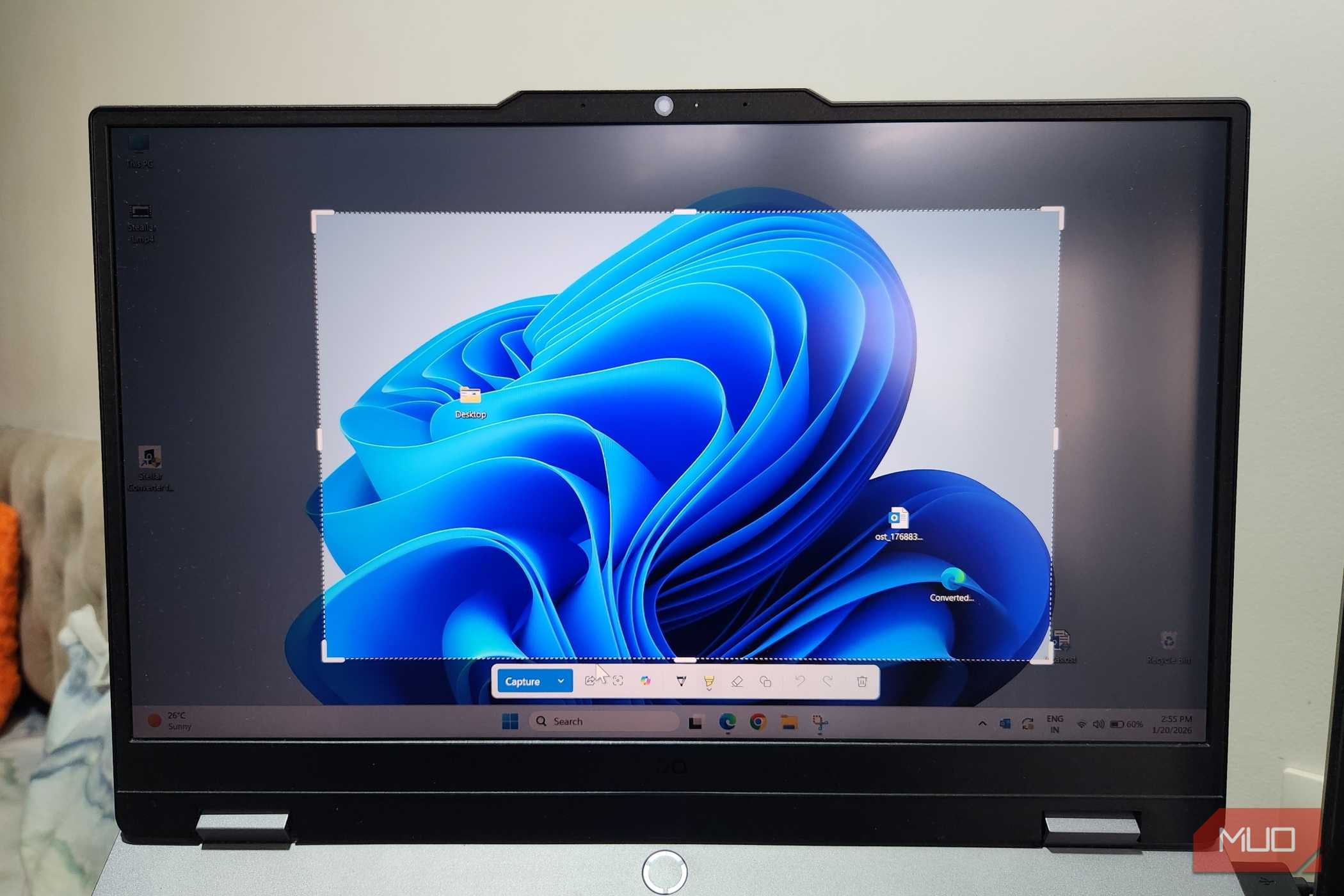 لپتاپ ویندوز 11 نشاندهنده ابزار Snipping Tool