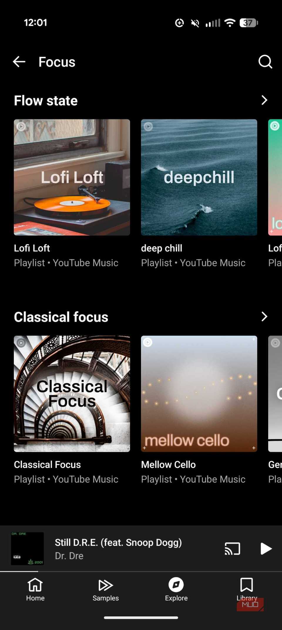 تمرکز یوتیوب موزیک