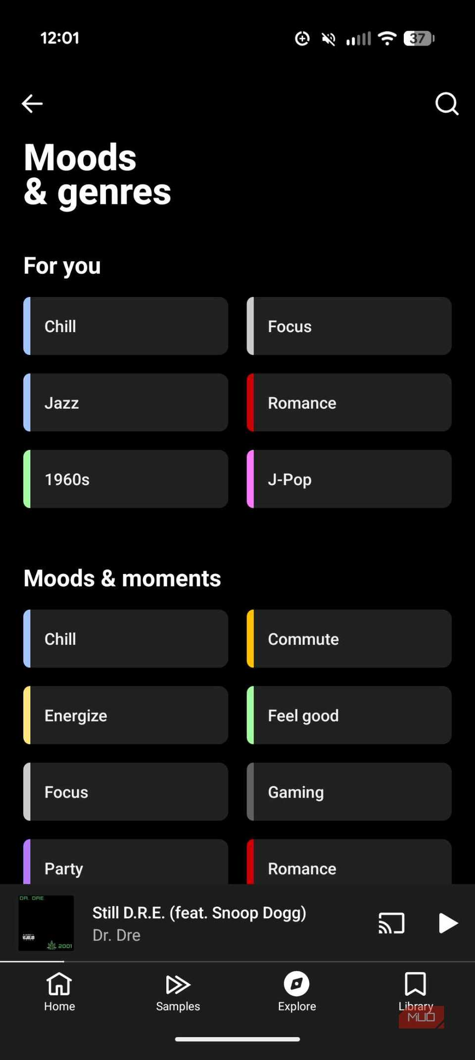 حالت‌های یوتیوب موزیک