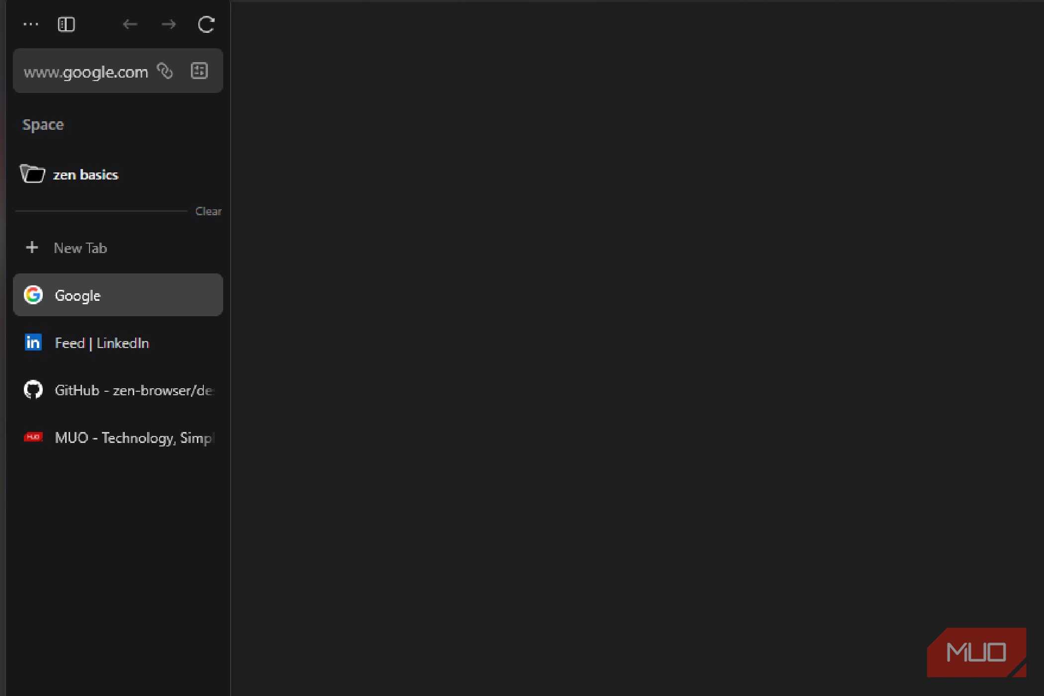 تب‌های عمودی مرورگر Zen