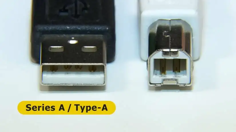 نمای نزدیک کابل USB A