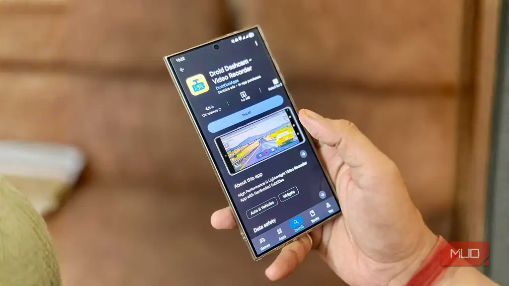 صفحه برنامه Droid Dashcam Video Recorder در Google Play Store