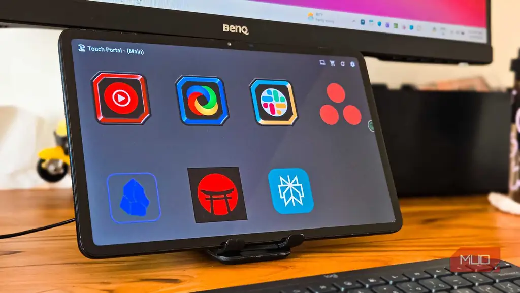 صفحه کنترل Touch Portal با آیکن برنامهها روی Huawei Honor Pad 8