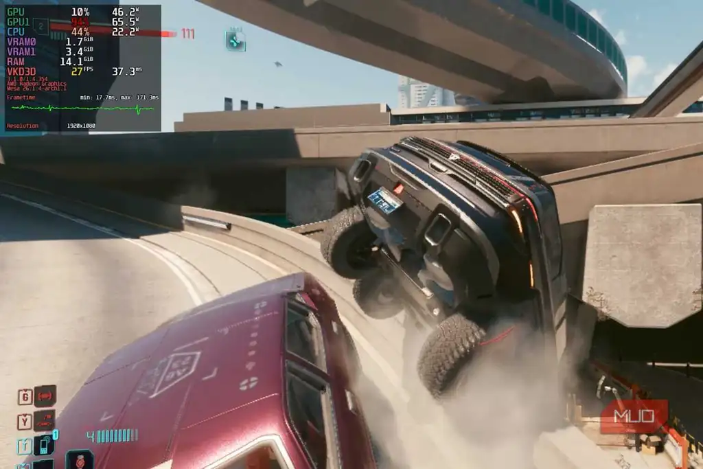 اجرای Cyberpunk 2077 با گرافیک Vega 7