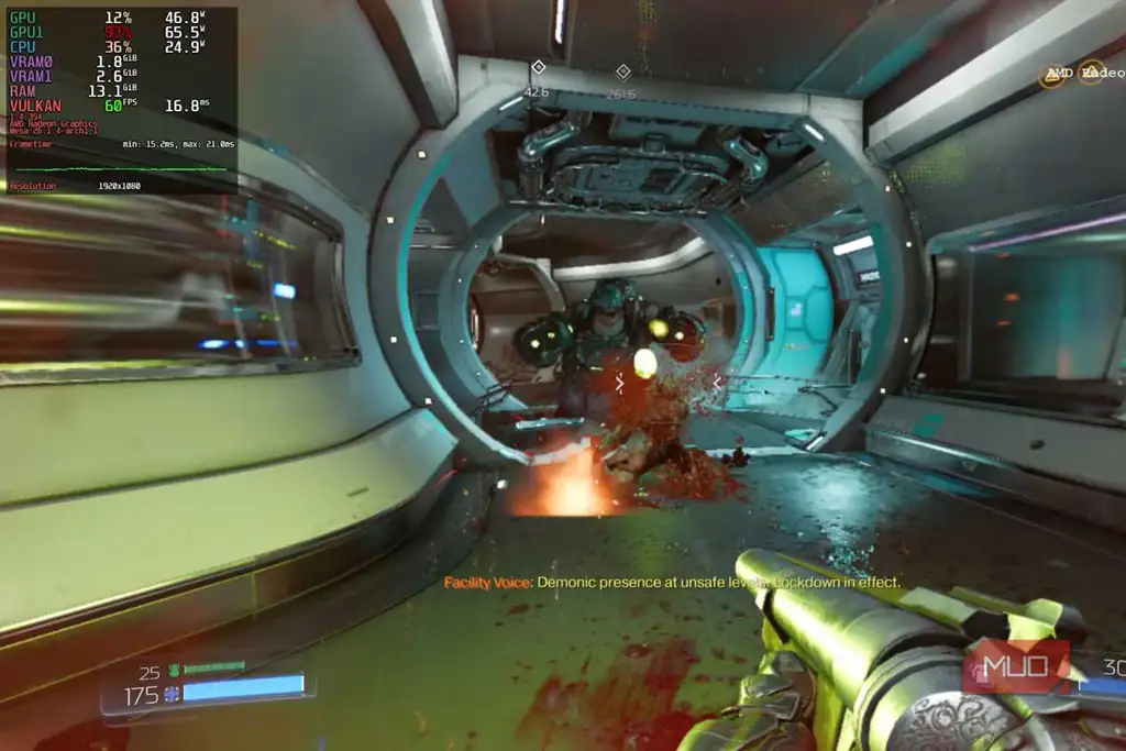 گیمپلی DOOM 2016 روی Ryzen 5600G
