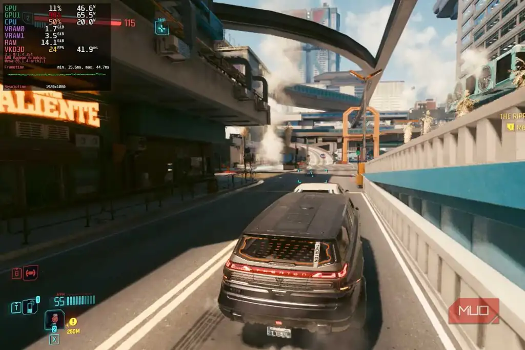 اجرای Cyberpunk 2077 روی Ryzen 5600G