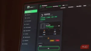 BamBuddy در حال اجرا روی لپتاپ ویندوز، یک داشبورد مدیریتی برای پرینترهای Bambu Lab