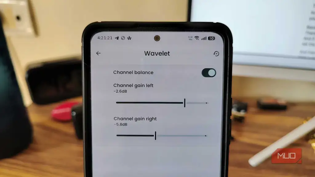 تنظیم تعادل کانالها در برنامه Wavelet