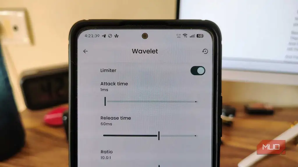 قابلیت Limiter در برنامه Wavelet