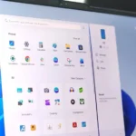 صفحه شروع ویندوز ۱۱ روی لپتاپ