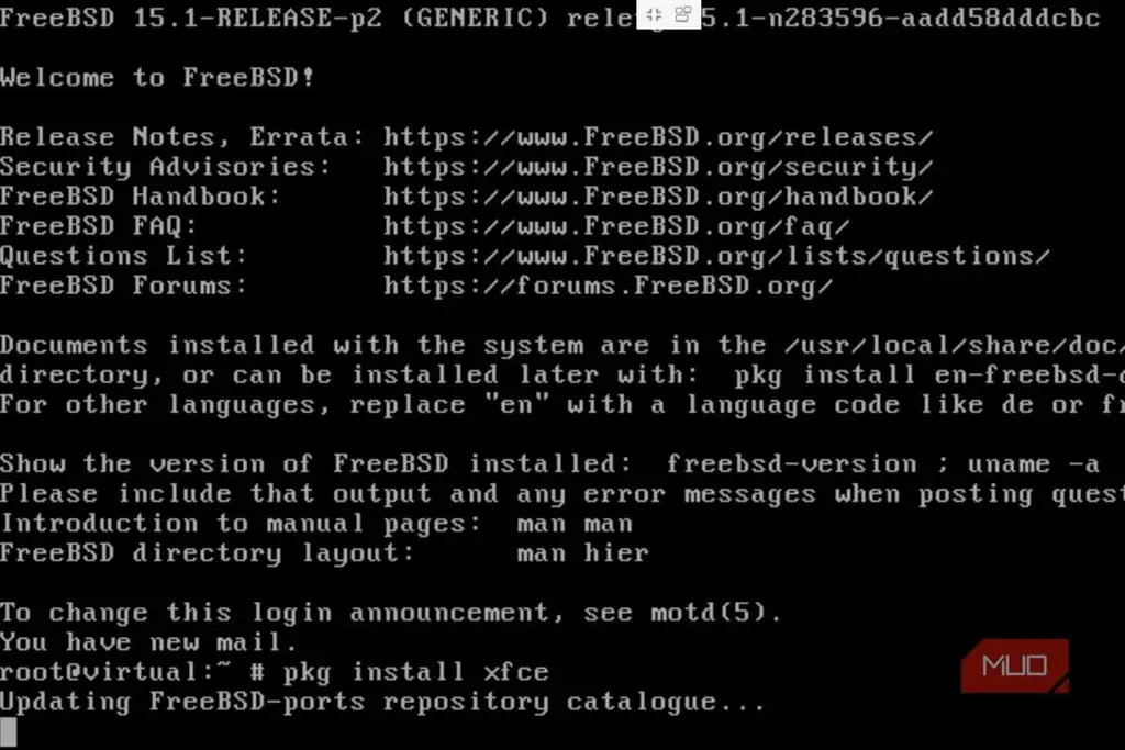 نصب Xfce روی FreeBSD