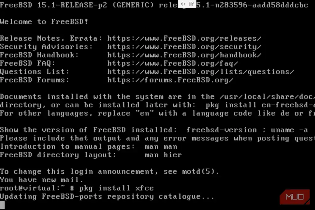 نصب Xfce روی FreeBSD