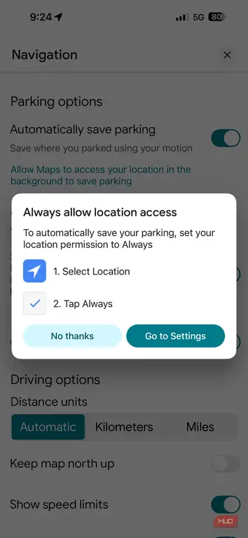 تنظیم اجازه دسترسی دائمی به موقعیت در Google Maps