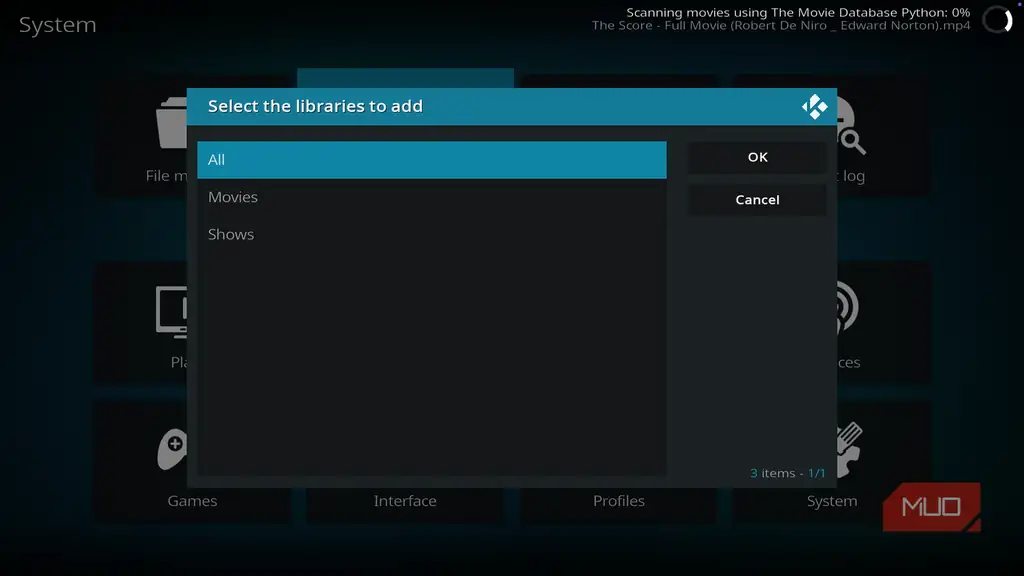 افزودن کتابخانههای Jellyfin به Kodi.