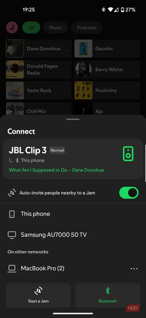 اتصال Spotify Connect به بلندگوی JBL Clip