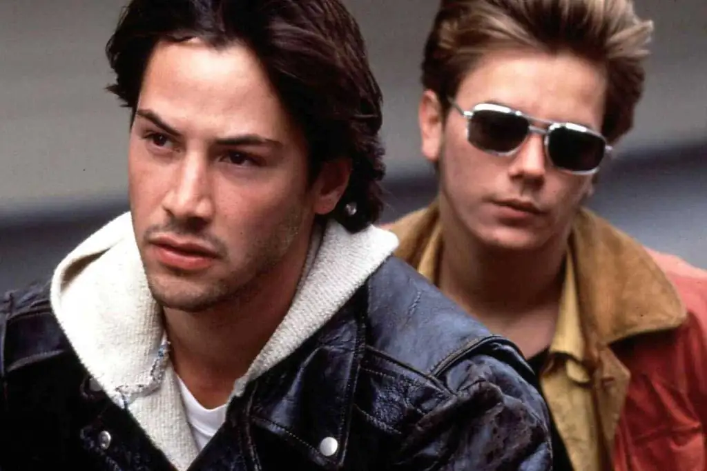صحنهای از فیلم My Own Private Idaho با بازی کیانو ریوز و ریور فینیکس