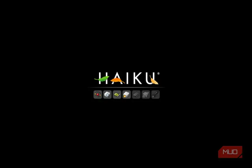 لوگوی بوت Haiku هنگام راهاندازی سیستم