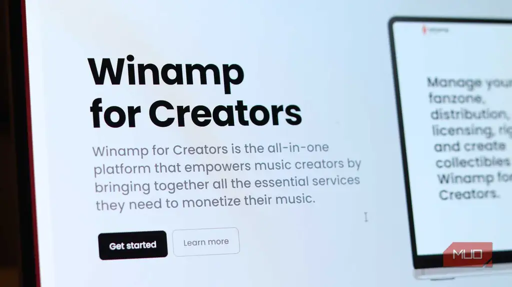 بخش ابزارهای Winamp برای سازندگان در وبسایت