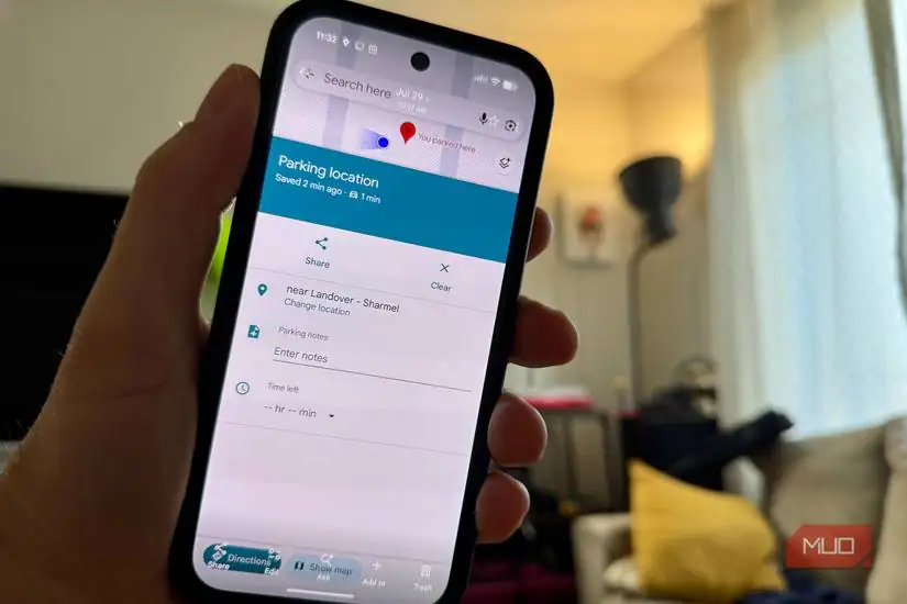 کارت پارکینگ در Google Maps روی Pixel